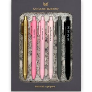 ANTISOCIAL BUTTERFLY - QUOTABLE GEL PEN SET